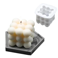 hand made 3d silicone cube candle mold diy wax candle mold aromatherapy plaster dessert cheesecake baking mould ornaments