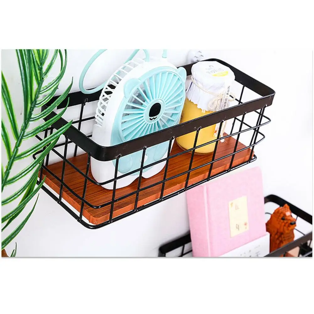 Настенный держатель для всякой всячины ванной комнаты спальни сетчатая коробка