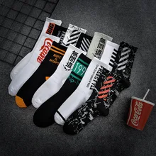 Мужские носки в стиле хип хоп черные белые забавные крутые