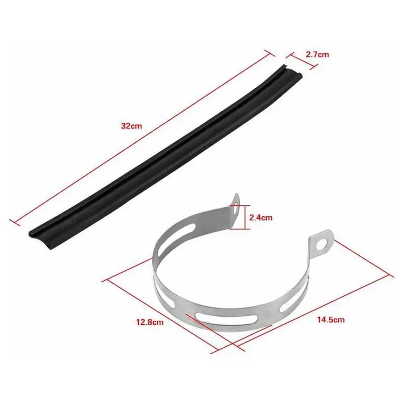 

1pcs Carbon Fiber Fixed Ring Bracket Motorcycle Bracket Pipe Exhaust Escape Muffler C0N6