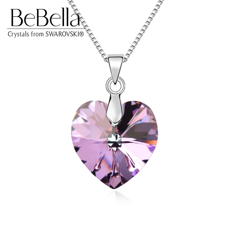 BeBella 1 8 см с украшением в виде кристаллов стильный элегантный кулон &quotСердечко&quot