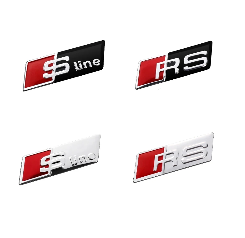 Наклейки на руль автомобиля с логотипом RS наклейки для Audi Quattro A4 A3 A6 A5 Q5 Q7 Q3 A1 TT RS3 RS4