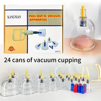 thicken 24 pieces cups vacuum cupping massage vacuum acupuncture apparatus therapy relax massager curve suction pumps good gift