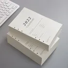 Журнал 2022, ежедневник, планнер, блокнот A5, вставки, стержни с 6 отверстиями, свободное спиральное кольцо, планер, Внутренний сердечник, бумага 80 г