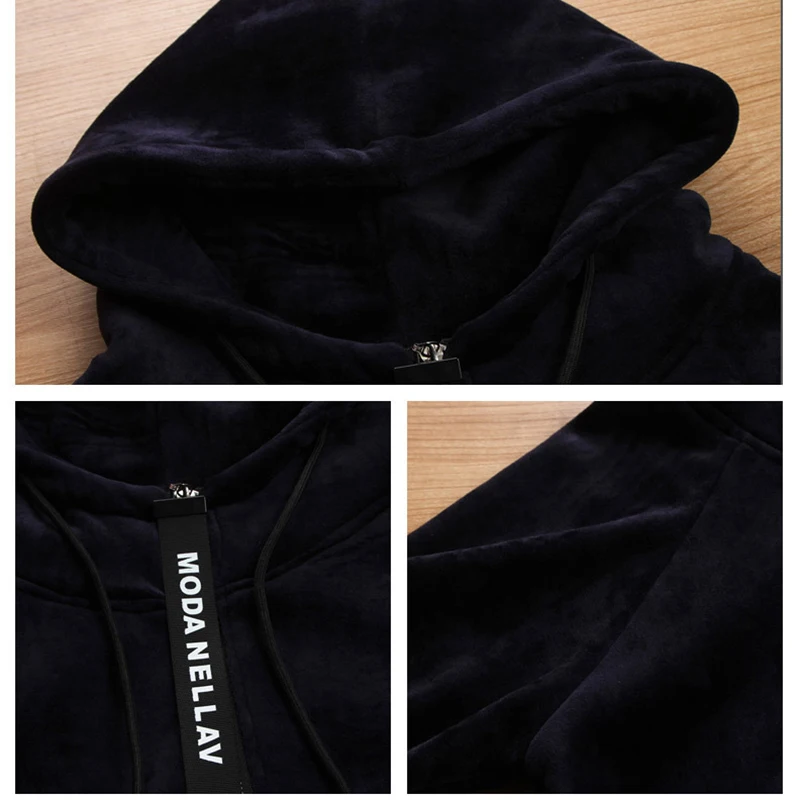 Voobuyla длинный рукав бархатный утепленный спортивный костюм женский для бега