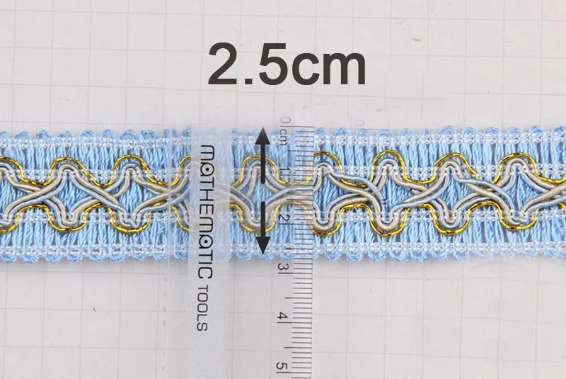 12 ярдов шитья кружевной отделки коричневого, золотого, серебристого цвета, плетеная лента, для декора штор, дивана, свадебных рукоделий.