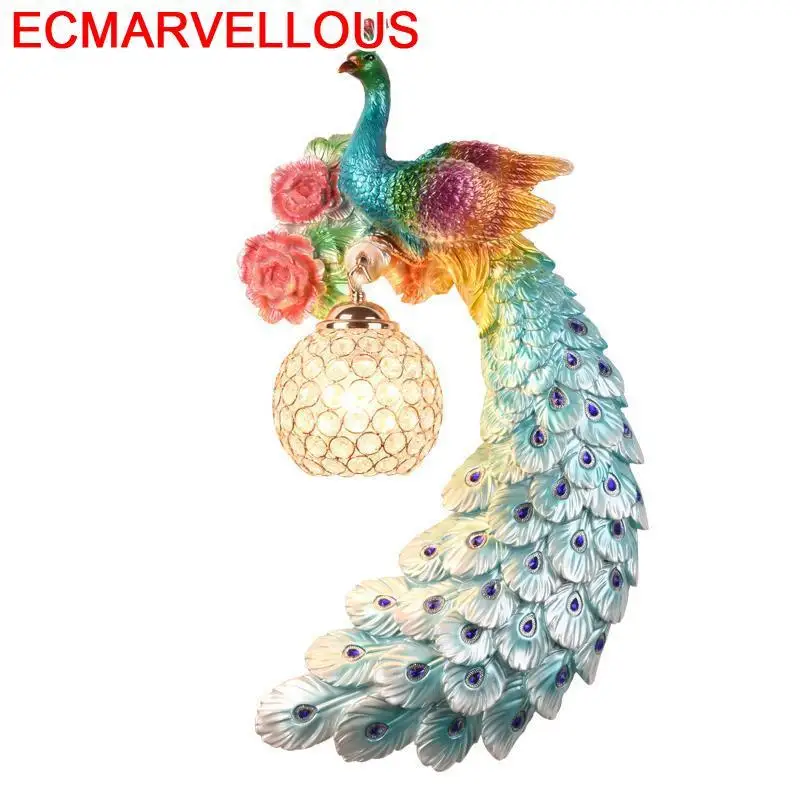 Lampara Pared Лофт Декор для спальни светильник с кристаллами дома аппликацией