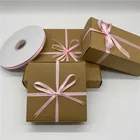 Коробка из крафтовой бумаги, квадратная, 50 шт.