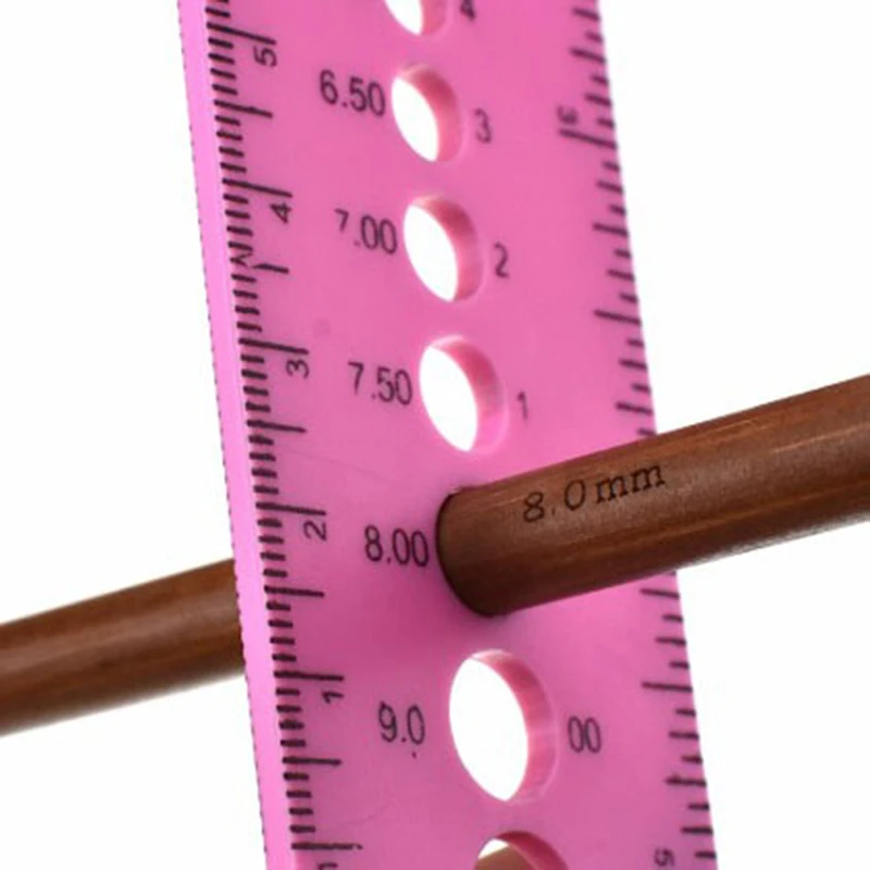 2pcs All In One Measure Ruler For Knitting Needles 2.0-10.0mm Crochet hook | Дом и сад