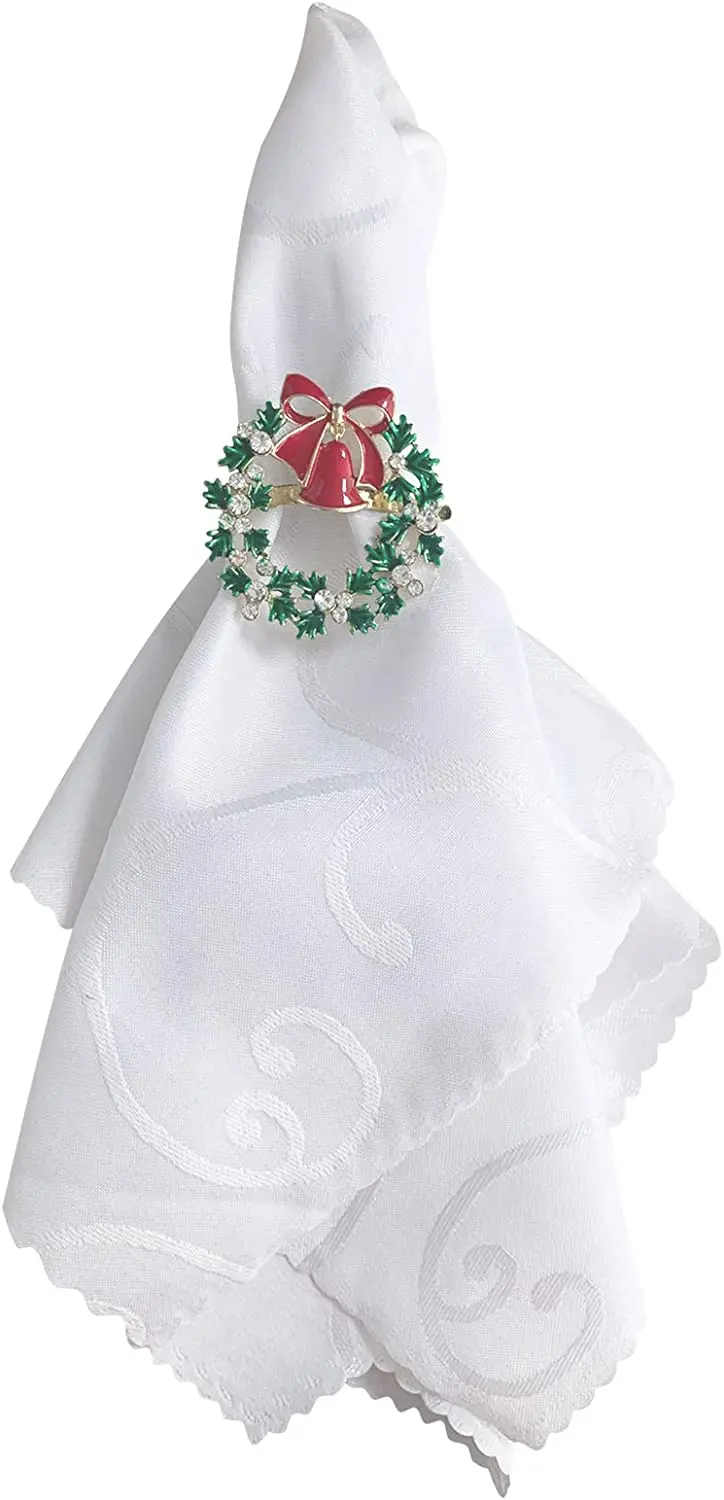 

4pcs Square Table Cloth Napkins for Wedding Birthday Decoration Colored Napkin Fabric Jacquard Embroidered Decor