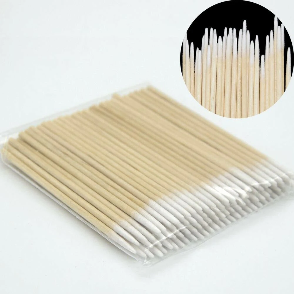 

Cotton Swabs Tips Pointed Swab Applicator Wooden Sticks Applicator Tattoo Professional Accessories