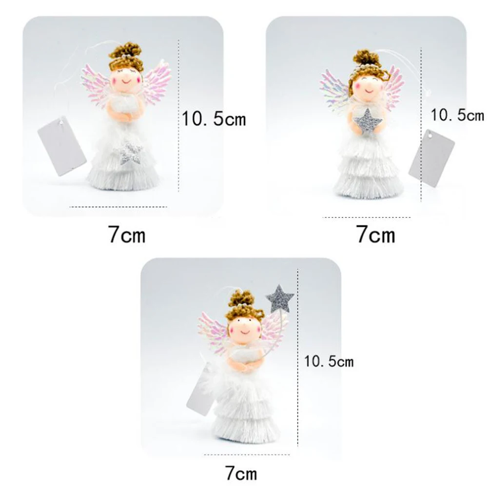 

Christmas Tassel Skirt Angel Girl Doll Pendant Xmas Hanging Ornaments Tree Pendant Doll Hang Decorations for Home Noel Natal