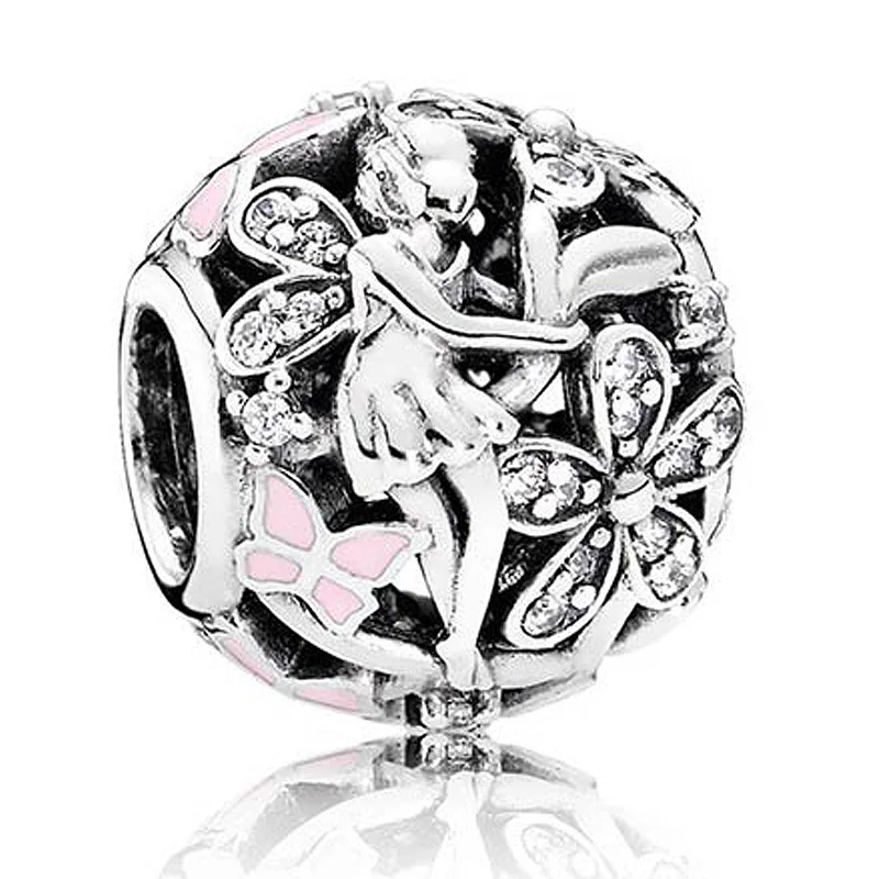 

Оригинальная ажурная Ослепительная сказочная Маргаритка с хрустальным шармом «сделай сам», ювелирные изделия, подходят для бусин из стерл...