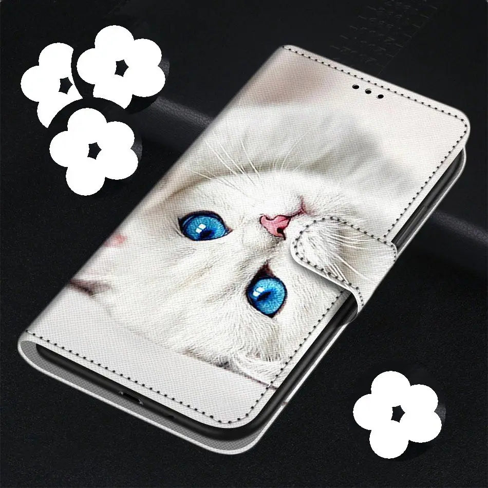 Милый Магнитный кошелек с животными для iPhone SE2020 6 6S 7 8 чехол 12 11 Pro XS Max 2019 X XR