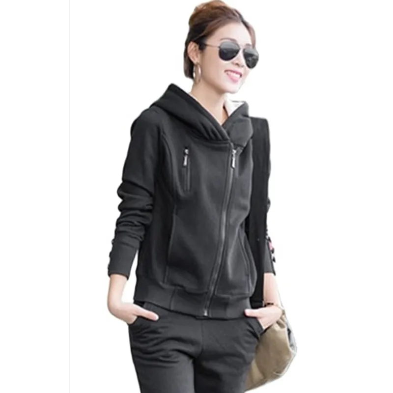 

M-4XL Женская Толстовка костюмы зима 2021 Мода; Обувь с бархатом; Теплая толстовка с капюшоном + штаны, костюмы Спортивные костюмы для женщин