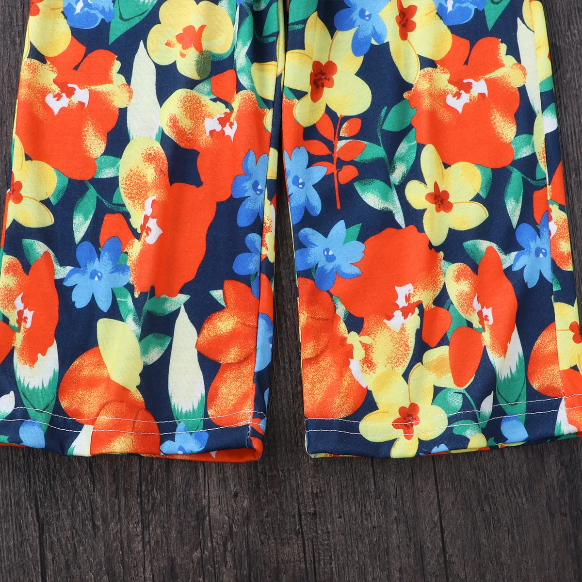 

Summer 2021 Toddler Girl Romper Baby Outfit Shorts Pants One-piece Sleeveness Colorful Flower Pattern Romper Baby Girl Jumpsuit