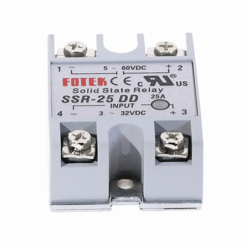 1 шт. SSR25DD SSR-25DD производитель 25A твердотельные реле, вход 3-32VDC выход 5-60VDC