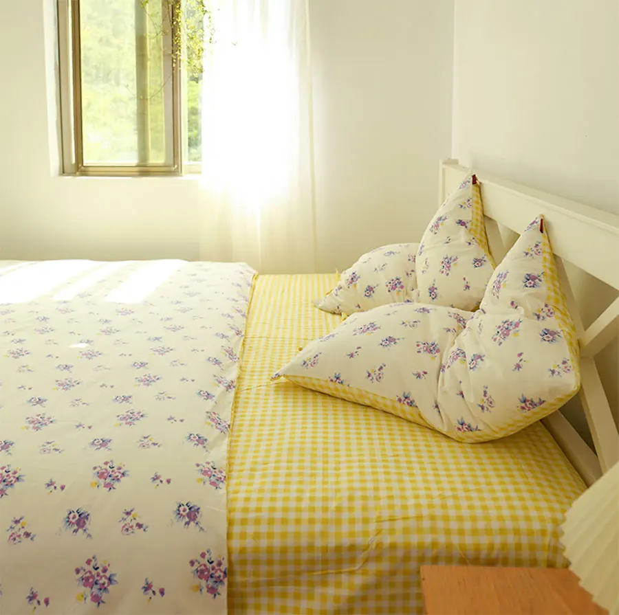 Комплект постельного белья с цветами в западном стиле для девочек-подростков