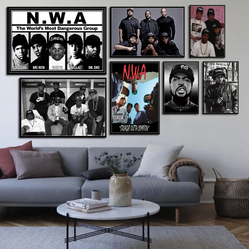 N.W.A хип хоп Музыка Рэп звезда кубик льда Доктор Дре эзи е Старая школа искусство