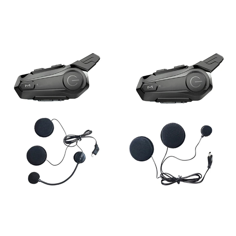 

Motorcycle Bluetooth Helmet Intercom Universal Pairing Waterproof Interphone Headset with CNC Noise Reduction Function