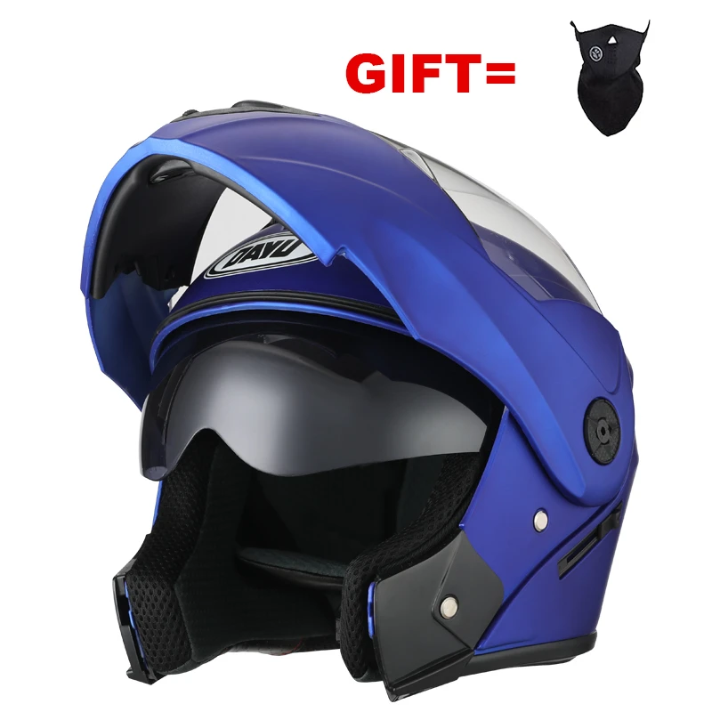 

Flip Up Motocross Racing Helmets Modular Dual Lens Carbon Helf Motorcycle Helmet Full Face Helm Safe Cascos Para Moto dual visor