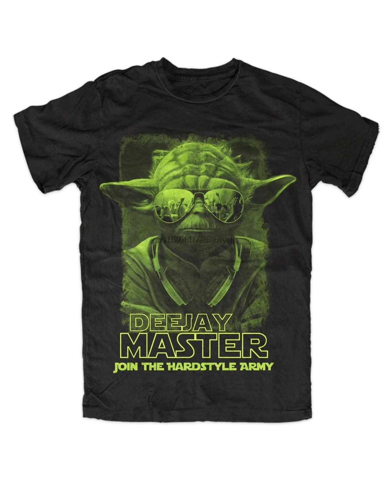 Hardstyle футболка с Йодой музыка Dj Стиль жизни Бас Мода джедай коротким рукавом для