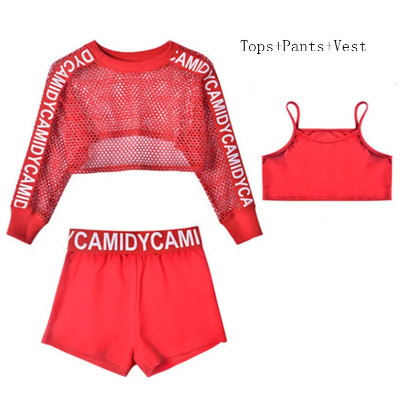 Костюмы для джазовых танцев девочек Детский современный танцевальный костюм в