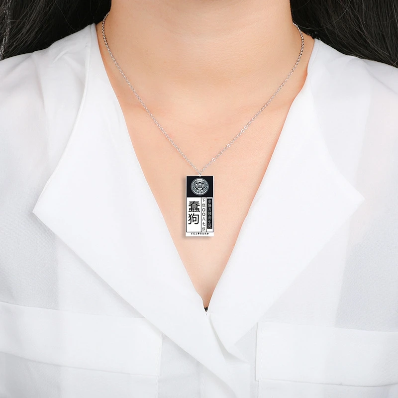

Anime Kakegurui Compulsive Gambler Necklace Jabami Yumeko ID Card Acrylic Pendant Necklaces Cosplay Jewelry 7*3.1cm 1PC