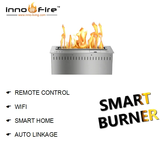 

Inno-Fire 18 inch L silver or black wifi Remote control modern automatic bioethanol fireplaces