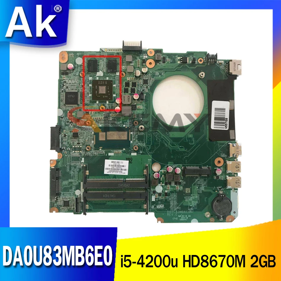 

For HP PAVILION 14-N Laptop Motherboard With i5-4200u HD8670M 2GB GPU 734426-501 734426-001 DA0U83MB6E0 MB 100% Tested Fast Ship