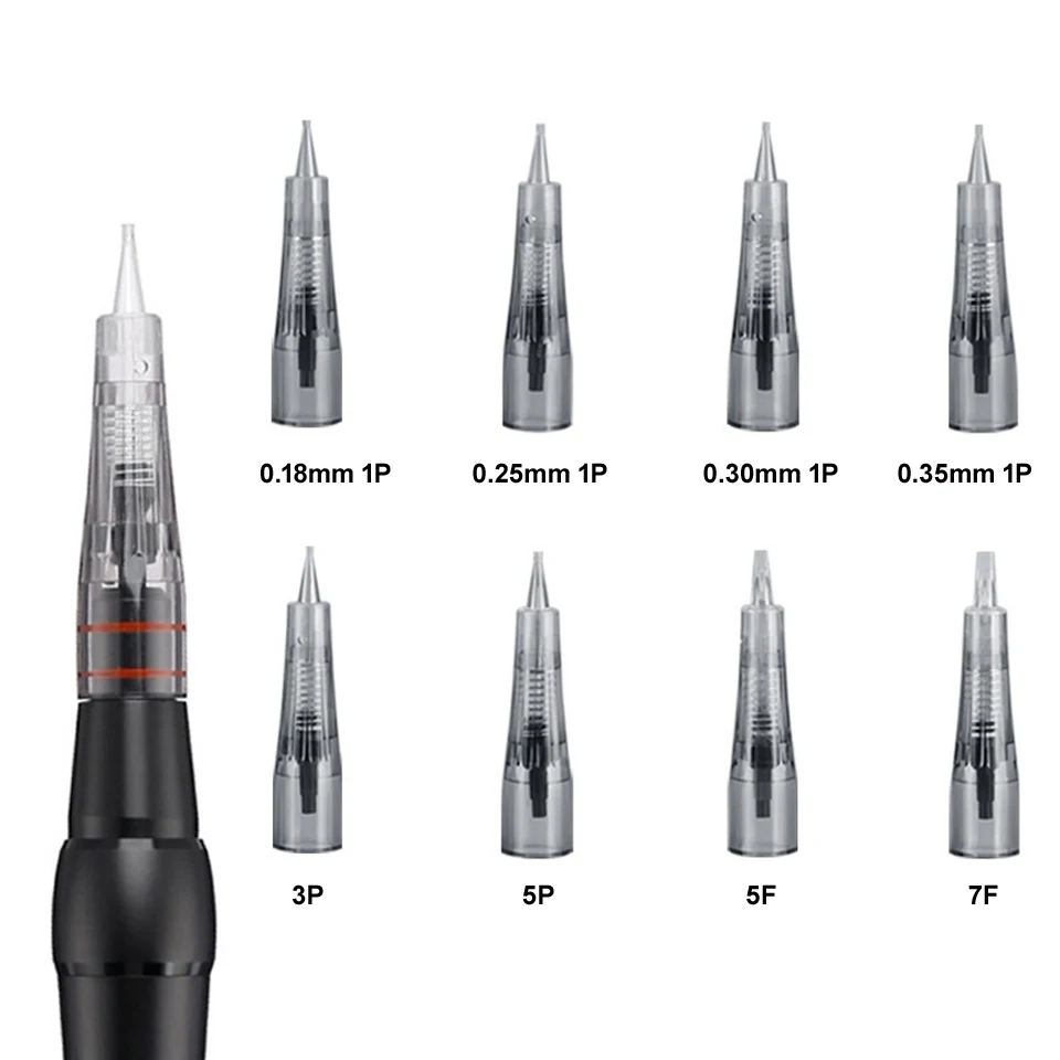 100 шт./лот картриджи для перманентных игл 1P 1RL Для бровей губ вышивки