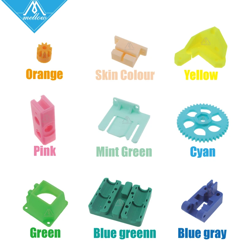 Цветной Reprap i3 переработанный 3D принтер PLA необходимые пла пластиковые детали