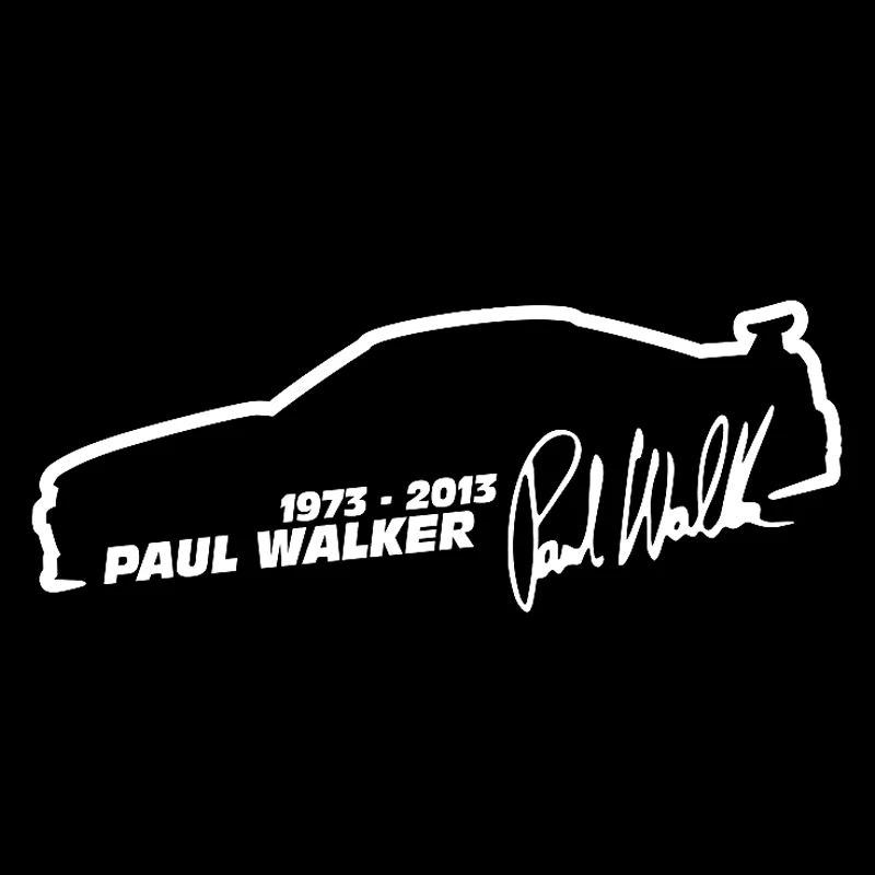 

Car Sticker Paul Walker Fast and Furious Trunk Engine Cover Decoration Reflective on Car Funny 3D Stickers Decals KK 13*5cm