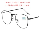 -1-1,5-2-2,5-3-3,5-4 .0 готовой близорукость очки Для женщин для мужчин, с металлической оправой, овальные очки для близоруких по рецепту