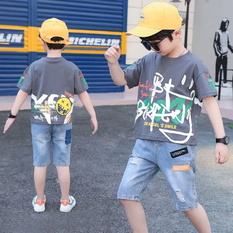 2021 летние комплекты одежды для маленьких мальчиков Для детей и подростков с