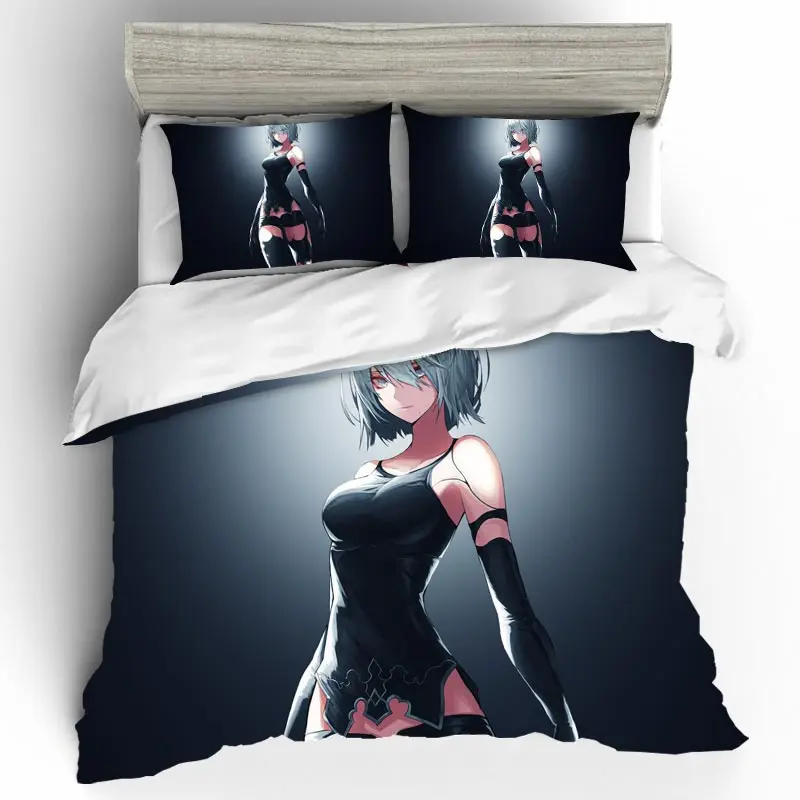 Аниме Сексуальная девушка 2B Edredon постельные принадлежности пододеяльник