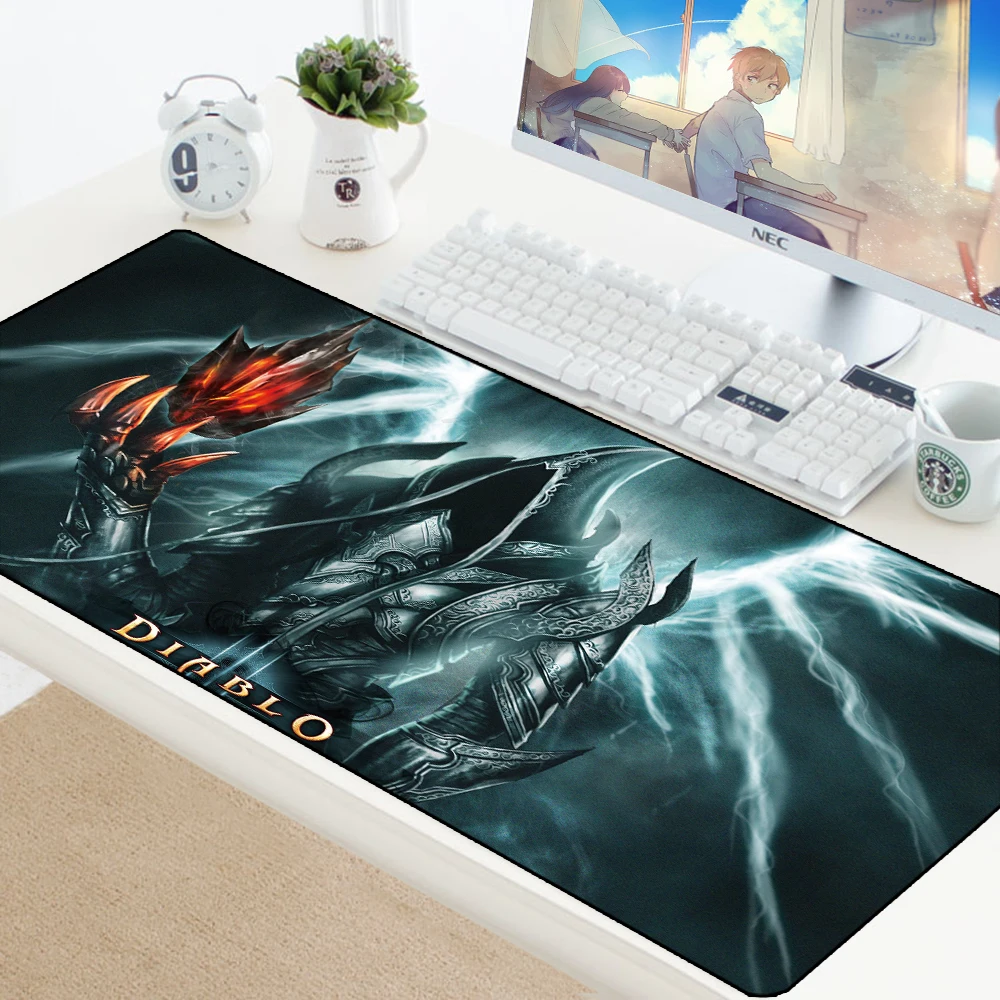 Diablo 3 коврик для мыши резиновый коврик XL большой игровой коврик для мыши геймер Противоскользящий ПК коврик для мыши Lockedge HD офисный коврик мышь для ноутбука