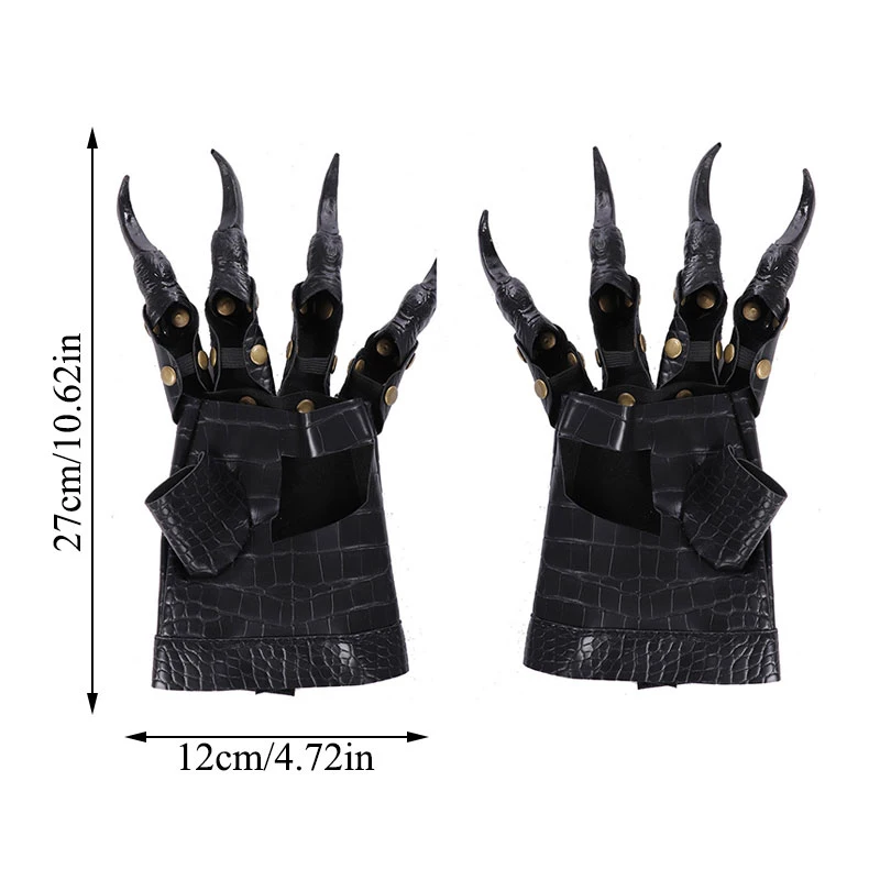 Перчатки унисекс с заклепками из искусственной кожи вечерние длинные