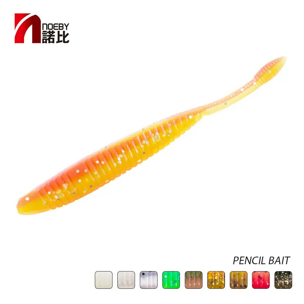 Рыболовная приманка NOEBY S3110 силиконовая с запахом червя мягкий хвост пули 95 мм 3 5 г