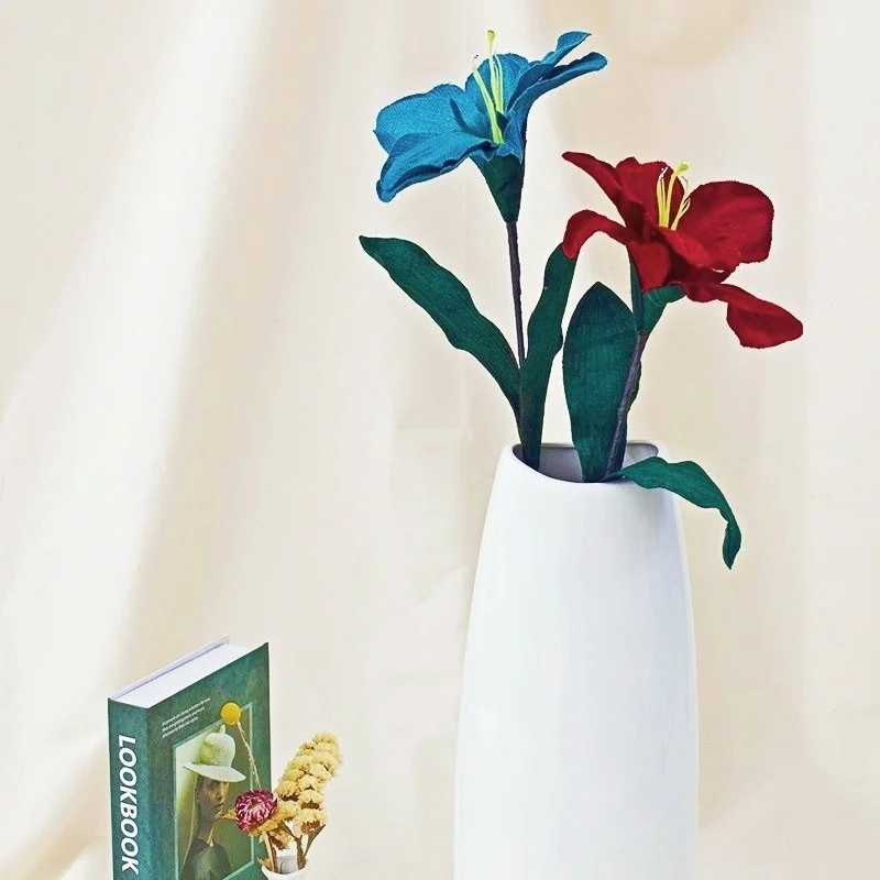 

Artificial Flower Single Branch 80cm, White Clivia, Home Decoration Vase Flower Arrangement,DIY Garden Landscaping Fake Flower