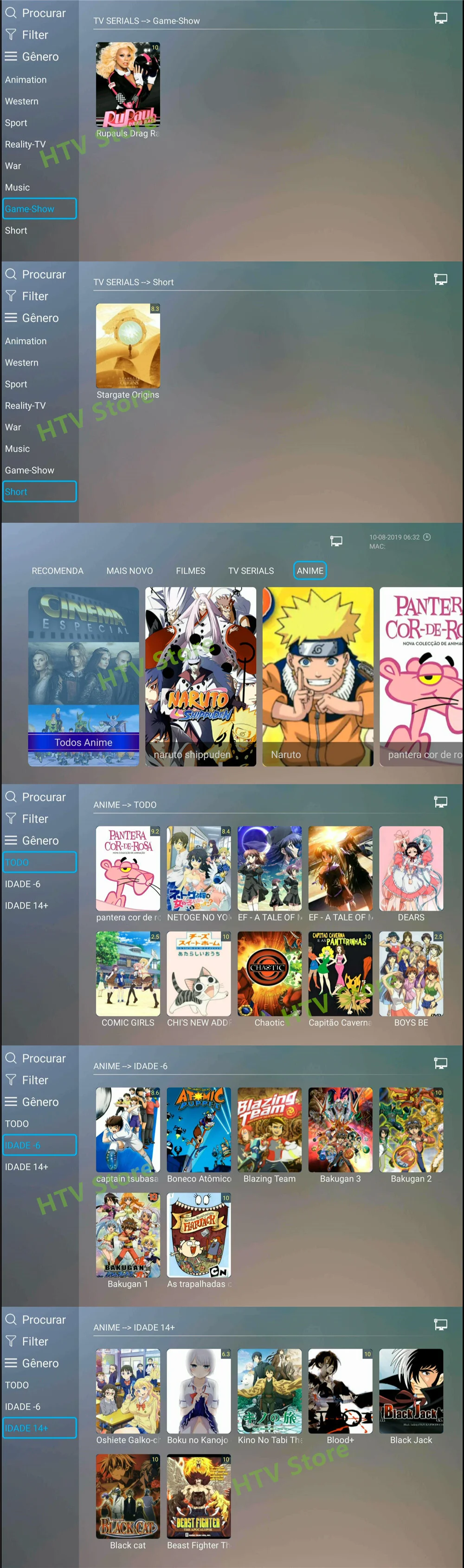 Ai tak pro 1 коробка HTV B tv B9 BOX Бразилия IP tv Android box 4K бразильские Бесплатные Каналы подписка с VOD воспроизведения и Live