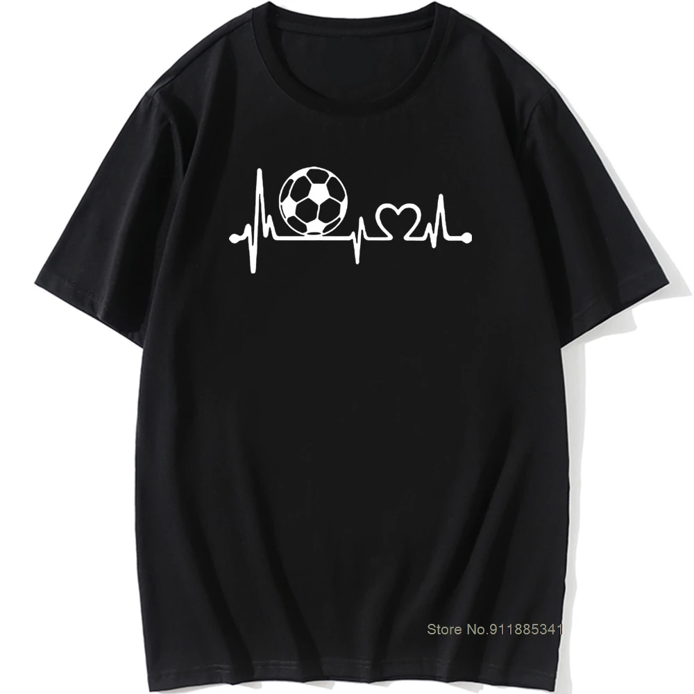 

Heartbeat Football Player Birthday Funny Unisex Graphic Vintage Cool Cotton Short Sleeve T Shirts O-Neck Harajuku T-shirt