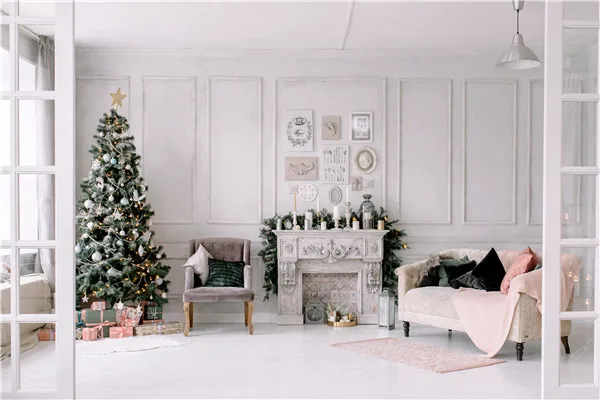 

Vinyl Custom Christmas Photography Backdrops Prop flower and Wood Planks Photo Studio Background V191102-72589