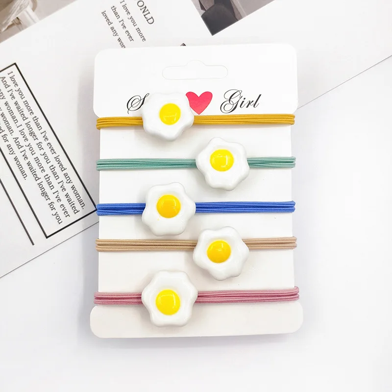 Креативные эластичные повязки на голову с изображением мультяшного яйца для