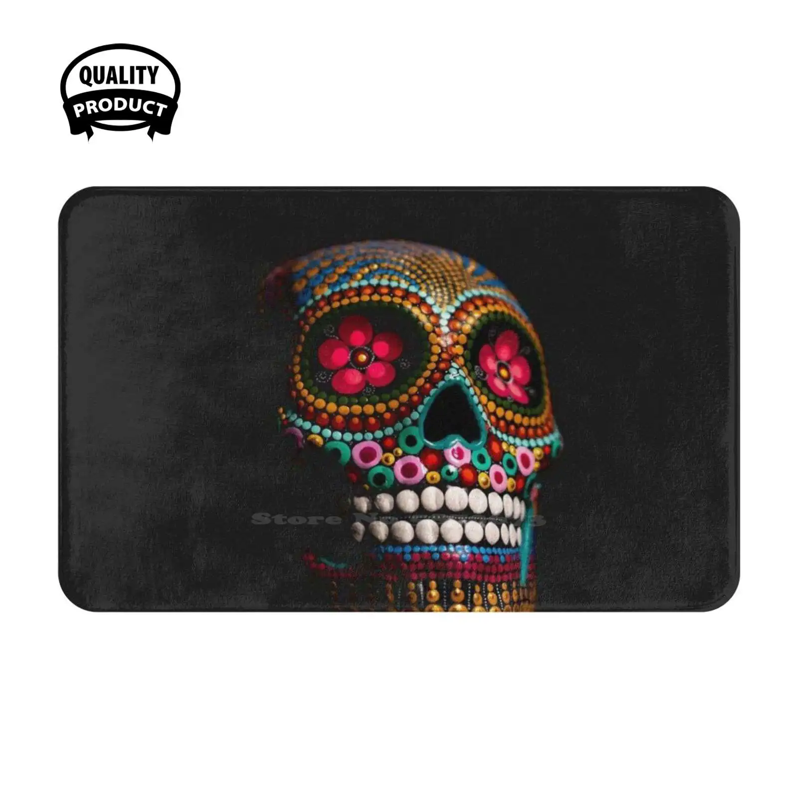 Мягкий коврик с рисунком черепа домашний ковер дверной искусственный череп и