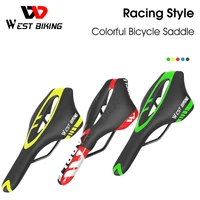 west biking hollow breathable bicycle saddle training racing bike front seat mtb road bike part cushion cycling accessories