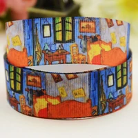 78 22mm1 25mm1 12 38mm3 75mm painting printed grosgrain ribbon party decoration 10 yards x 02524