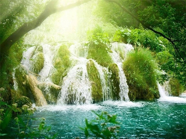3015 HUACAN 5D Алмазная вышивка пейзаж горный водопад хрусталь картина мозаика Живопись картины бисером - Цвет: 3015