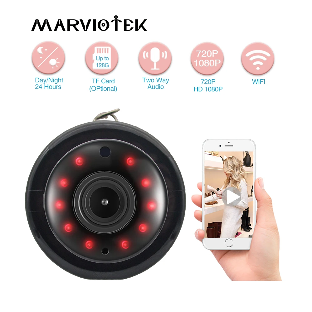 Беспроводная мини-камера видеонаблюдения с поддержкой Wi-Fi | Безопасность и