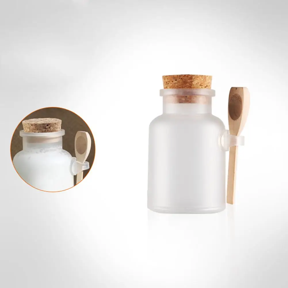 Яркий гламурный 100 мл скраб для ванны соль ABS бутылка с деревянной крышкой ложка